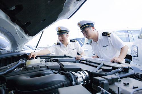 What is the work before the temporary import and export of vehicles?